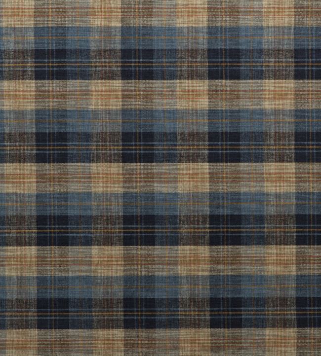 Clan Chenille Fabric by Mulberry Home Blue/Mole