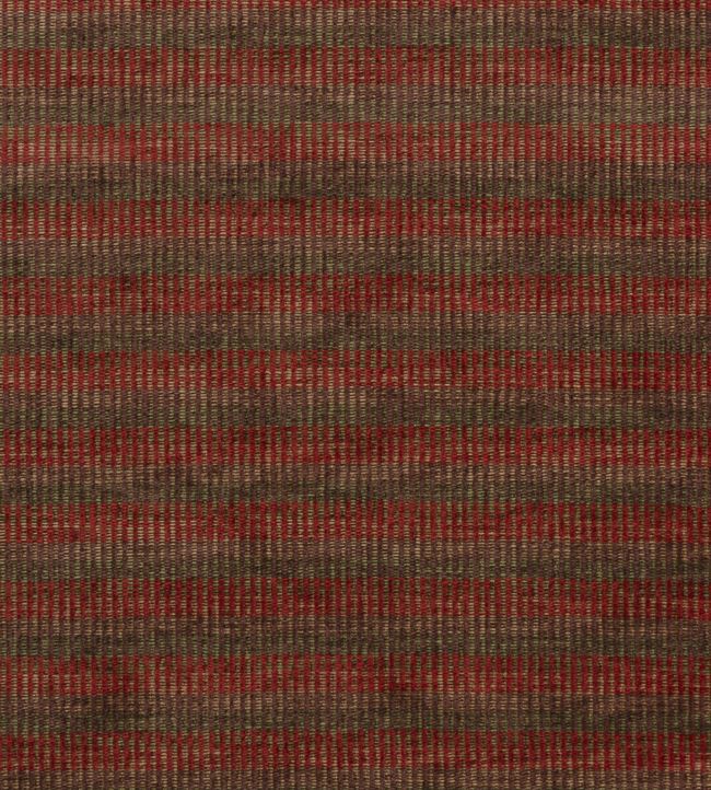 Rattan Chenille Fabric by Mulberry Home Red/Green
