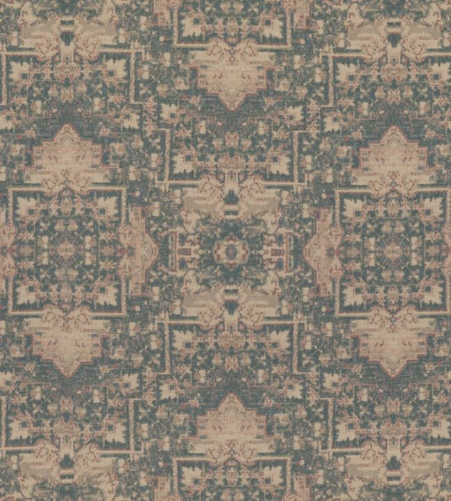 Faded Tapestry Fabric by Mulberry Home Blue / Stone