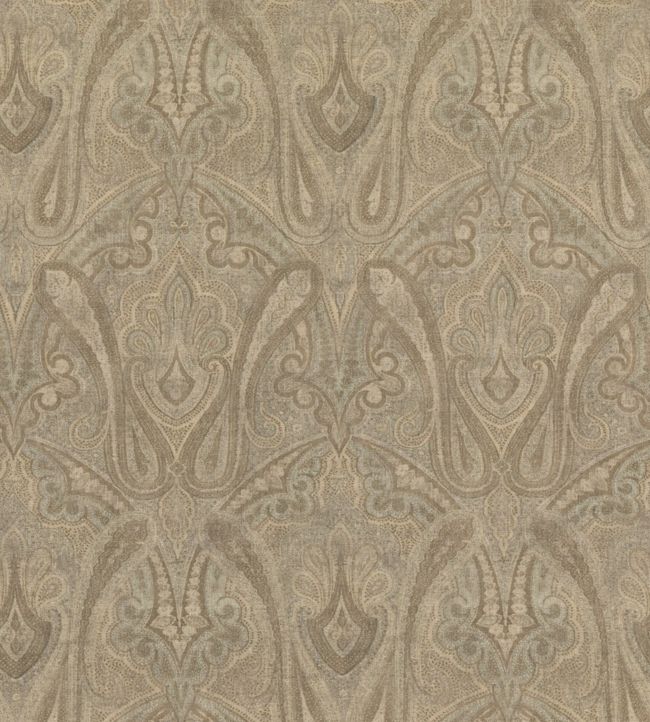 Canvas Paisley Fabric by Mulberry Home Mineral
