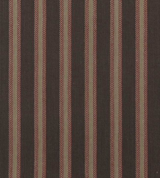 Chester Stripe Fabric by Mulberry Home Woodsmoke Russet
