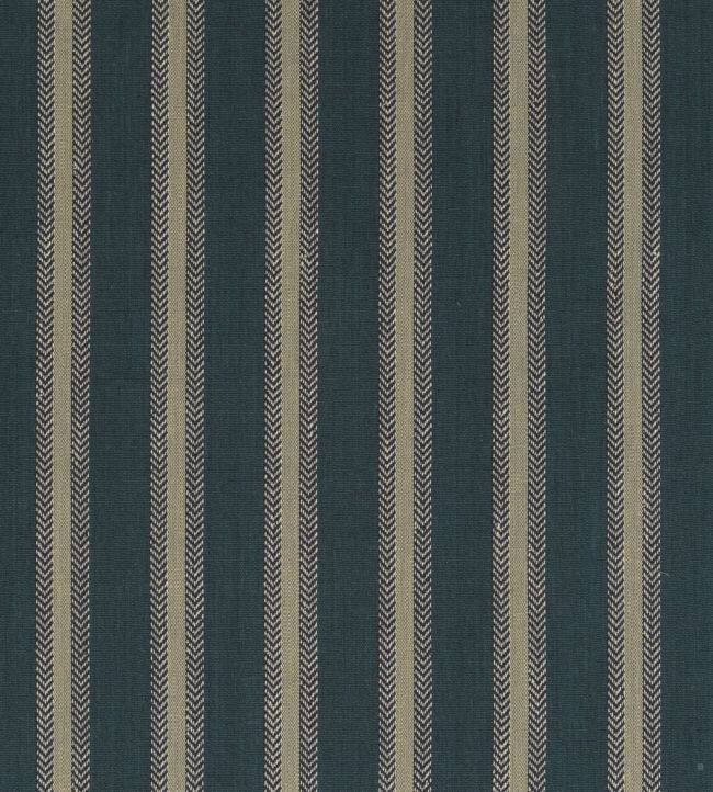 Chester Stripe Fabric by Mulberry Home Teal