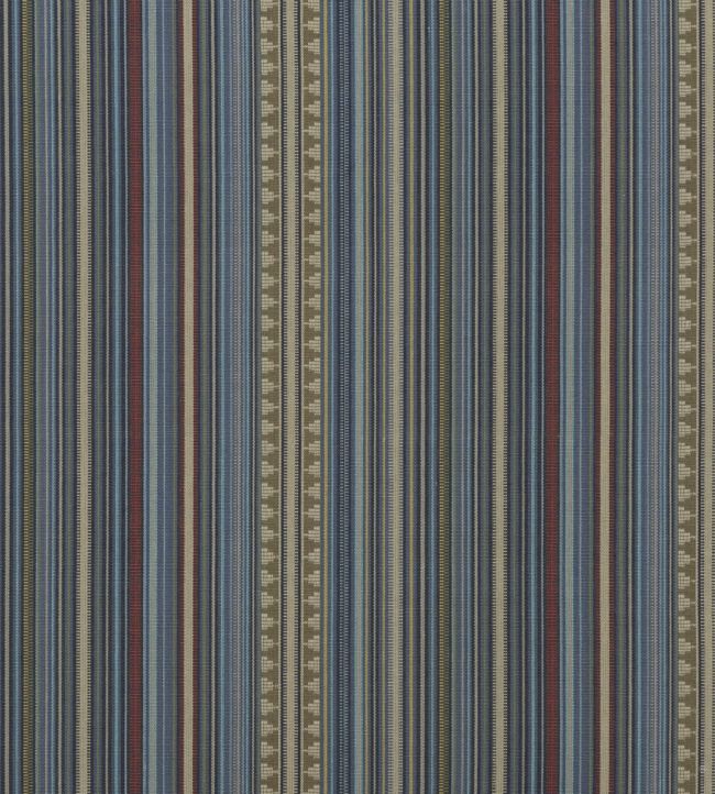 Pageant Stripe Fabric by Mulberry Home Indigo