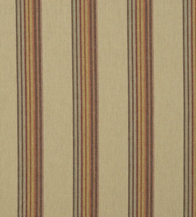 Twelve Bar Stripe Fabric by Mulberry Home Sand/Rose