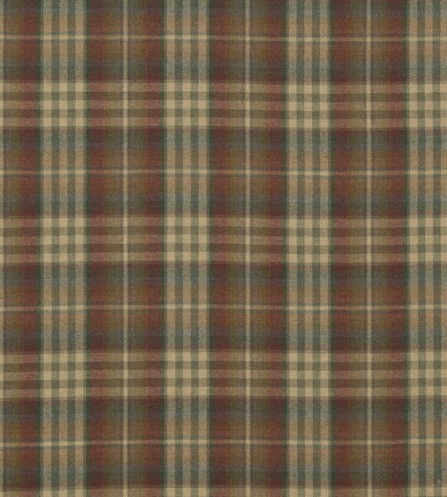 Nevis Fabric by Mulberry Home Red/Green