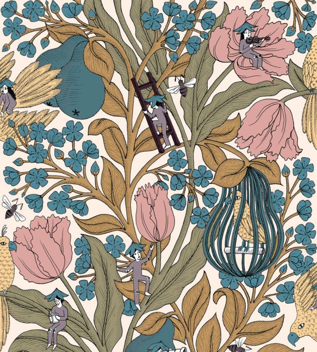 Neo-Belle-Epoque Wallpaper by Coordonne Pink