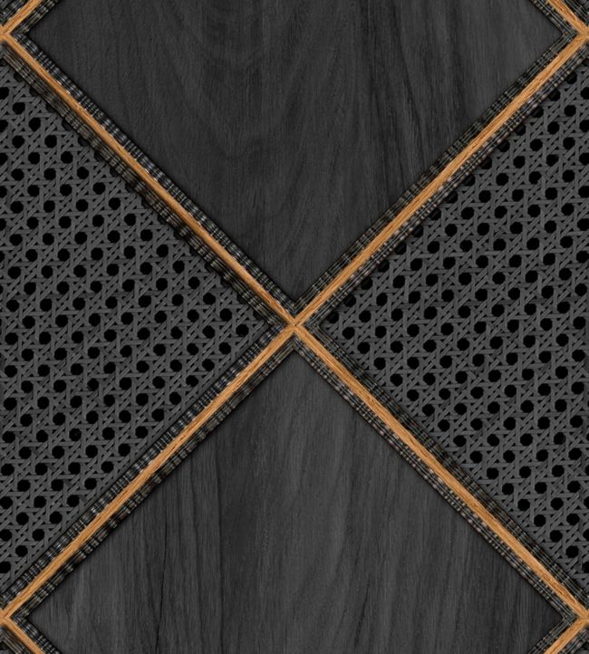 Webbing And Wood Wallpaper by NLXL Black