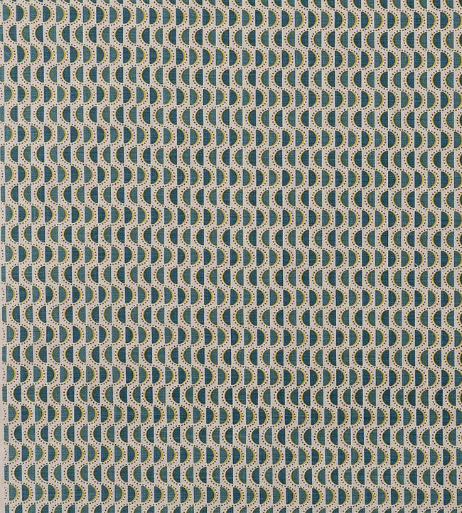 Ophelia Fabric by Vanderhurd Prussian & Saffron/Natural