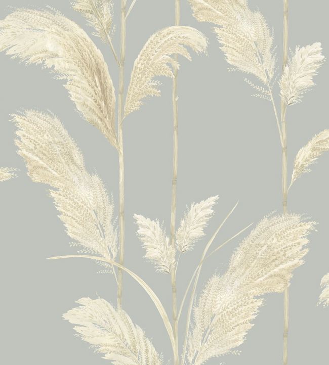 Pampas Grass Wallpaper by Brand McKenzie Cornflower Blue