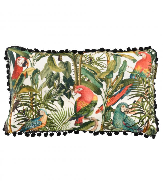 Parrots of Brazil Pillow 20 x 12" by MINDTHEGAP Green