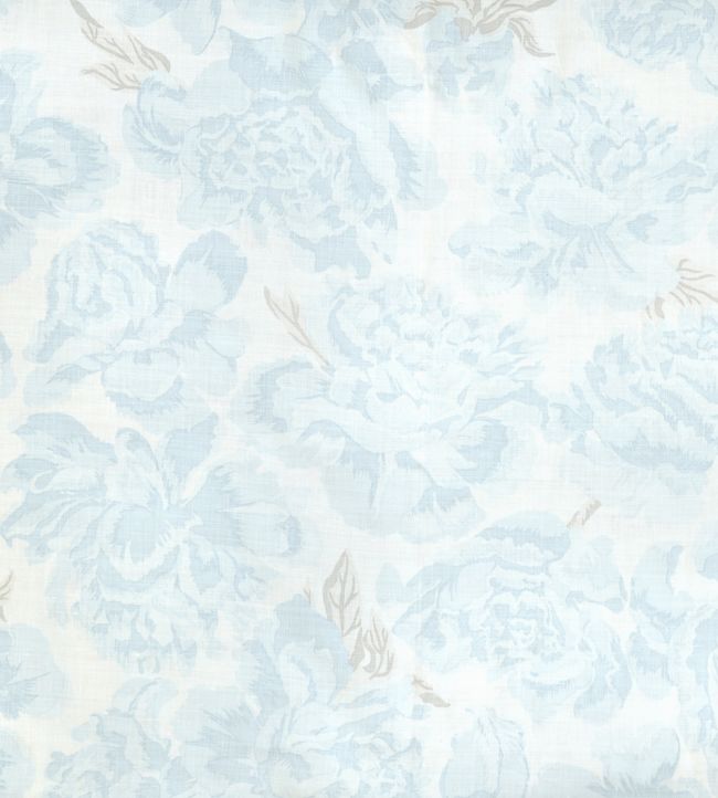 Peonies Fabric by Christopher Farr Cloth Pale Blue