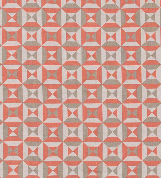 Perspectivo Fabric by Vanderhurd Terracotta/Champignon