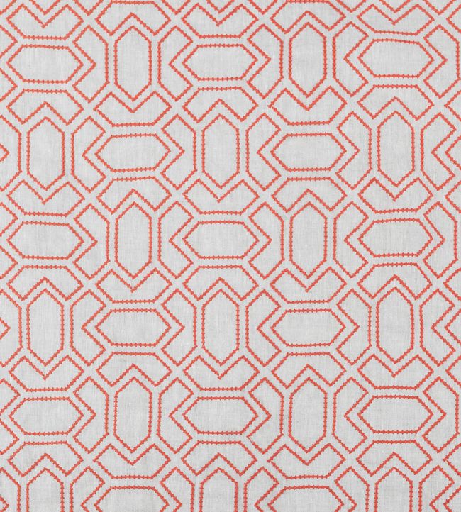 Petite Paravento Fabric by Vanderhurd Coral/Natural