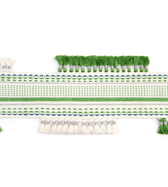 Pom Parade Border Trim by Christopher Farr Cloth Green