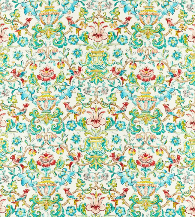 Pompadour Print Fabric by Zoffany Multi