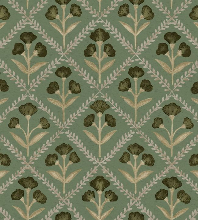 Poppy Wallpaper by Coordonne Emerald