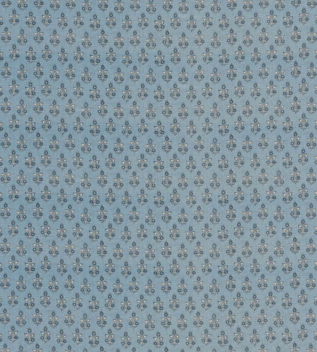 Poppy Sprig Fabric by GP & J Baker Blue