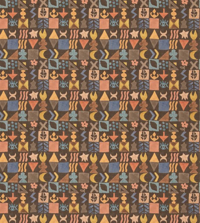 Potato Print Fabric by GP & J Baker Chocolate