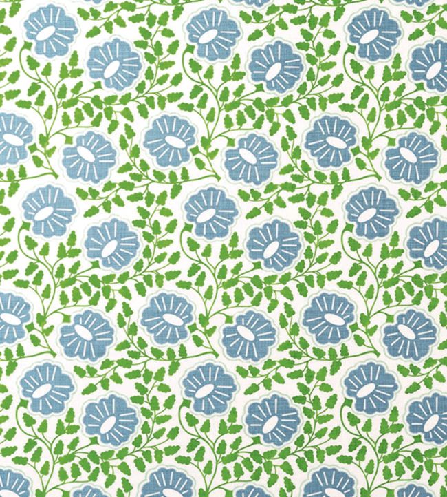 Punch Paisley Fabric by Christopher Farr Cloth Green