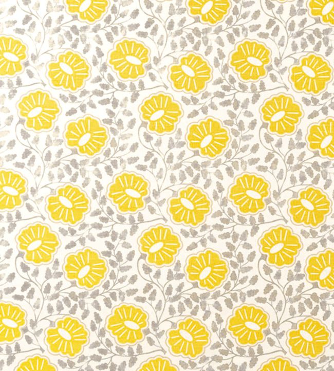 Punch Paisley Fabric by Christopher Farr Cloth Lemon