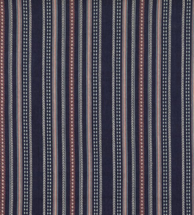Racing Stripe Fabric by Mulberry Home Indigo