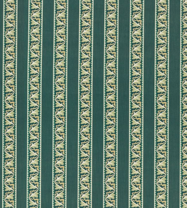 Red Car Stripe Fabric by Morris & Co Emery Blue