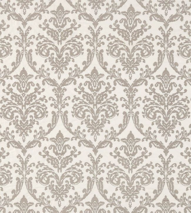 Riverside Damask Fabric by Sanderson Silver