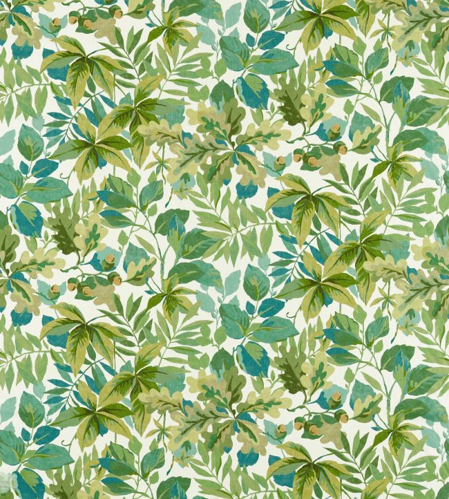 Robin's Wood Fabric in Forest Green/Sap Green by Sanderson | Jane Clayton