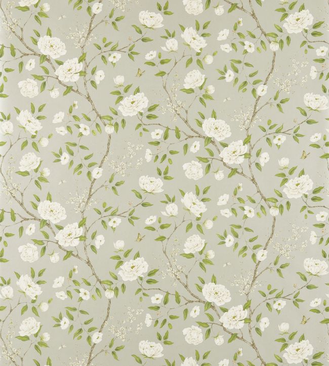 Romey's Garden Wallpaper by Zoffany Silver