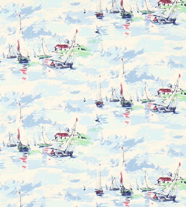 Sail Away Fabric by Sanderson Sky Blue