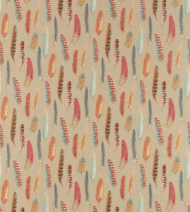 Lismore Fabric by Sanderson Teal / Russet