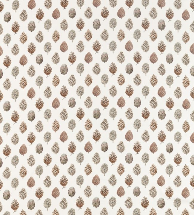 Pine Cones Fabric by Sanderson Briarwood / Cream