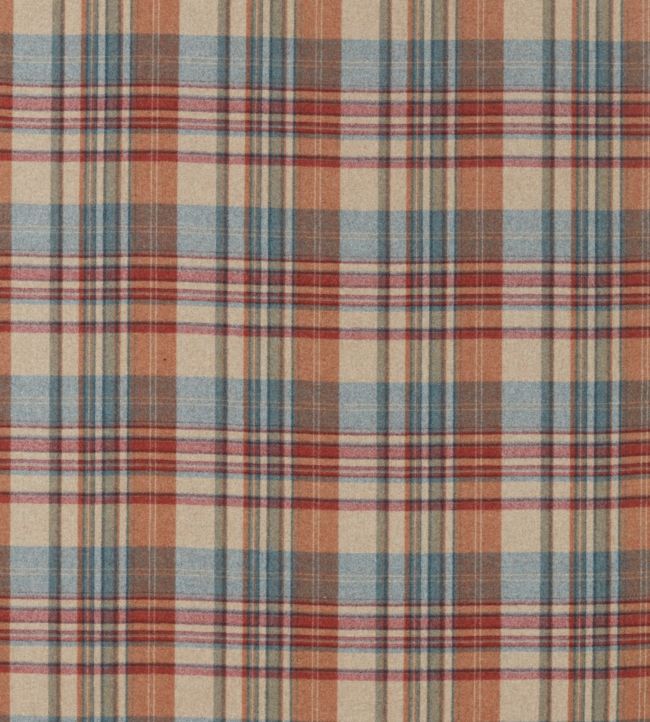 Bryndle Check Fabric by Sanderson Russet / Amber