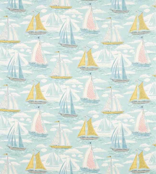 Sailor Fabric in Aqua by Sanderson Jane Clayton
