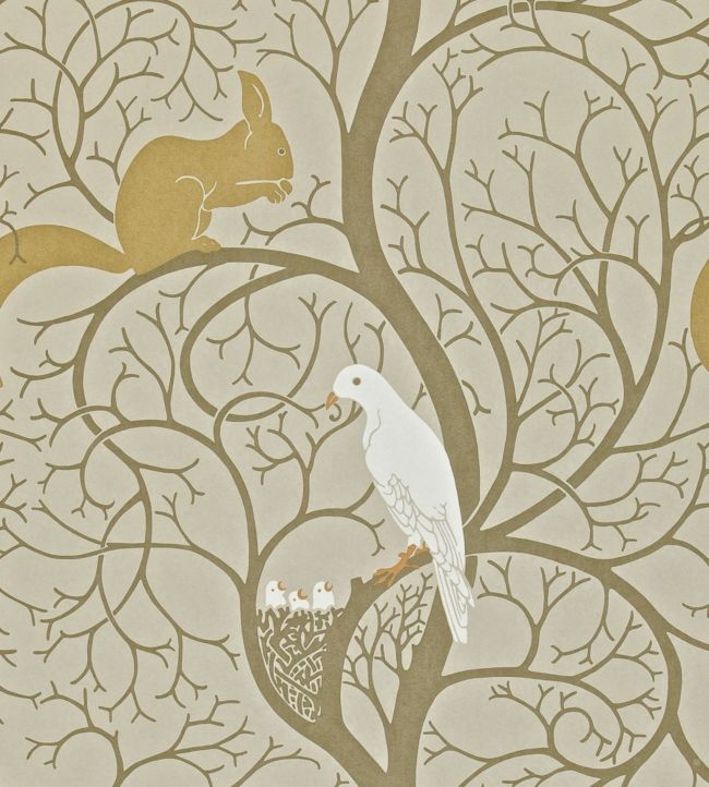 squirrel and dove wallpaper