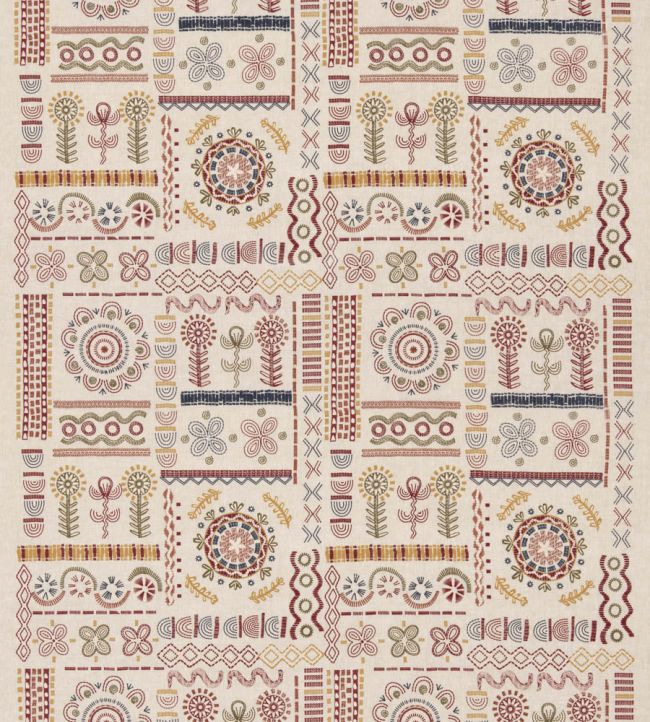 Spin Off Fabric by GP & J Baker Red/Green