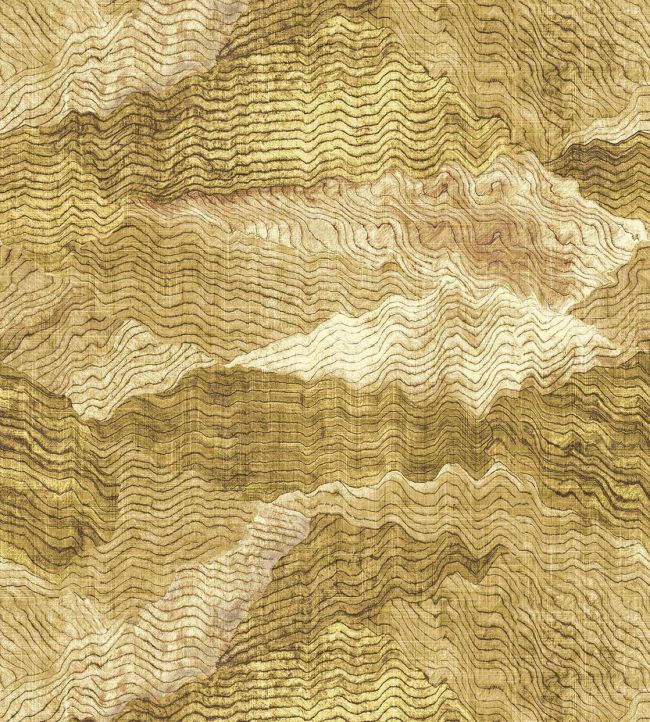 Stormy Waves Mural by Eijffinger Yellow / Ochre