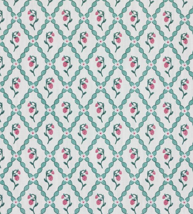 Strawberry Trellis Fabric by Barneby Gates Vintage Cream