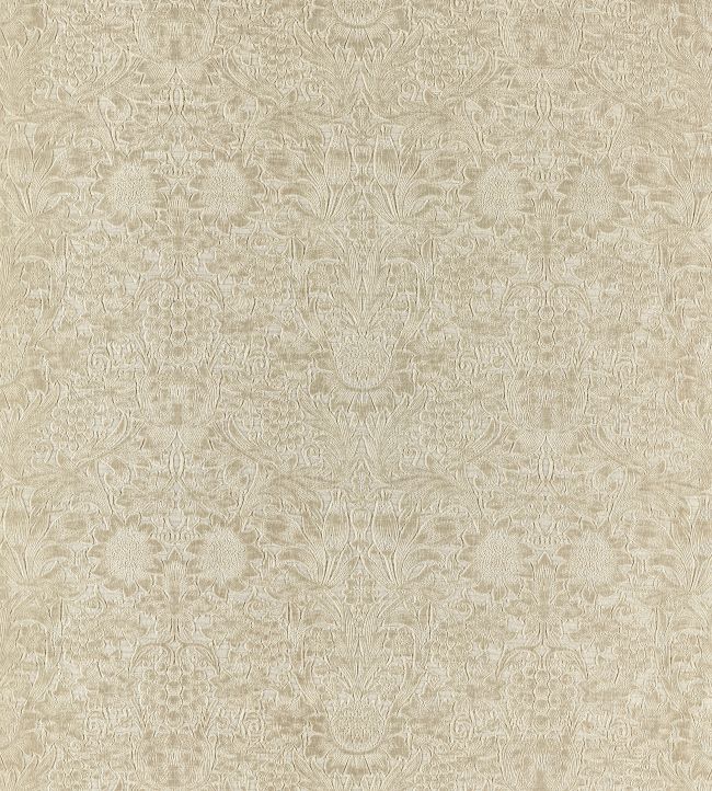 Sunflower Caffoy Velvet Fabric by Morris & Co Fired Biscuit