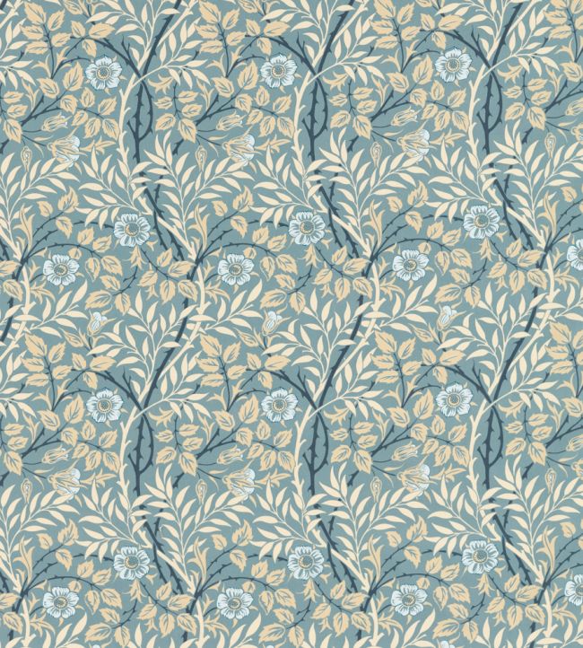 Sweet Briar Fabric by Morris & Co Mineral/Linen