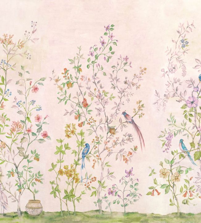 Tea Garden Mural by Coordonne Pink