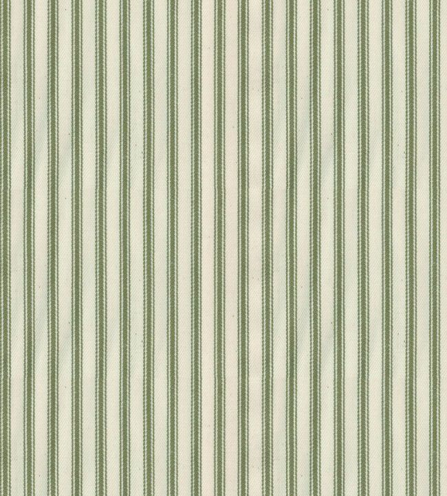 Ticking Stripe 1 Fabric by Ian Mankin in Sage | Jane Clayton
