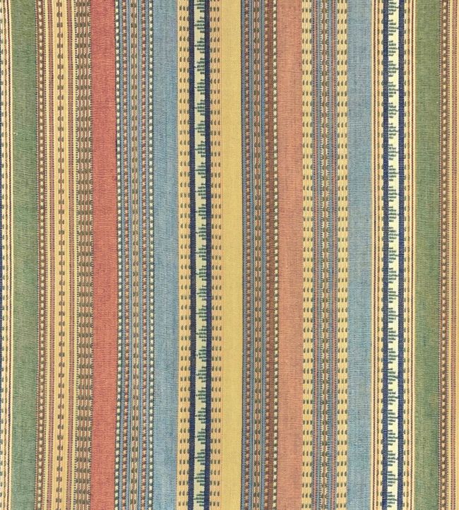 Tilton Stripe Fabric in Iberian Tile by Ian Sanderson | Jane Clayton