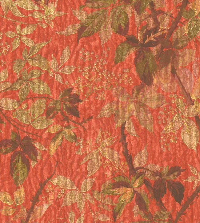 Tropic Fabric by Woodchip & Magnolia Coral Red