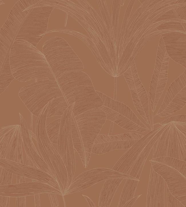 Tropical Leaf Wallpaper by Eijffinger Orange / Terracotta