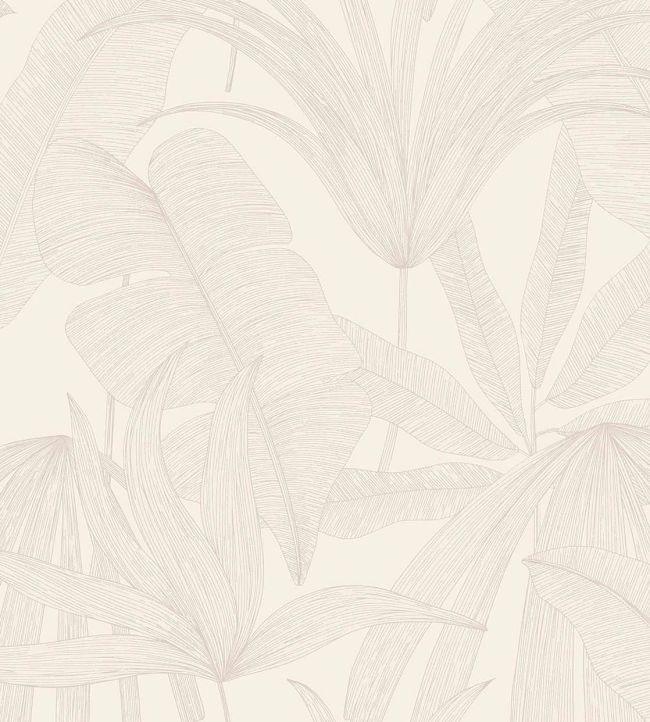 Tropical Leaf Wallpaper by Eijffinger White / Cream