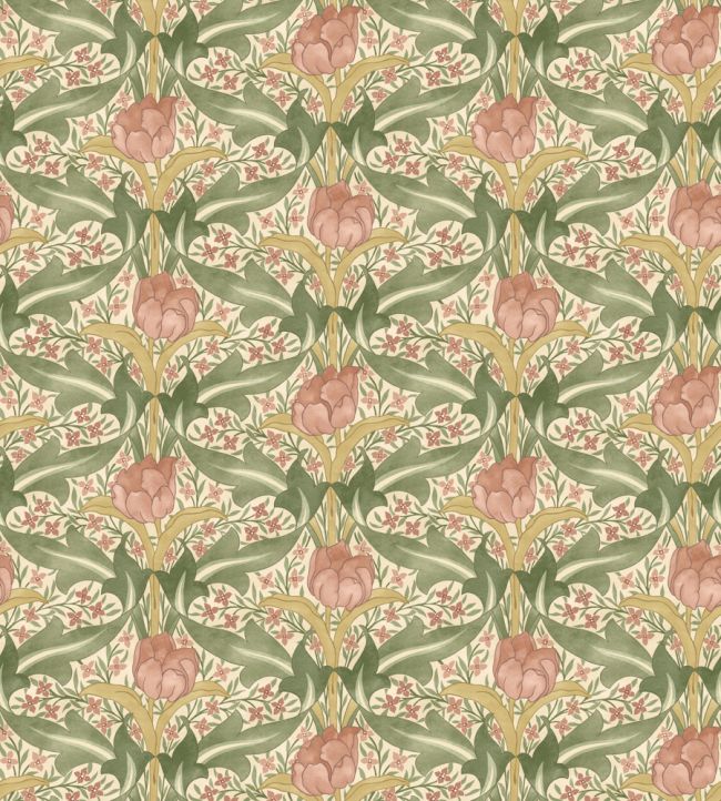 Tulip & Jasmine Wallpaper by GP & J Baker Blush