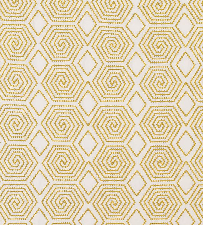 Turkish Maze Fabric by Vanderhurd Saffron/Cream