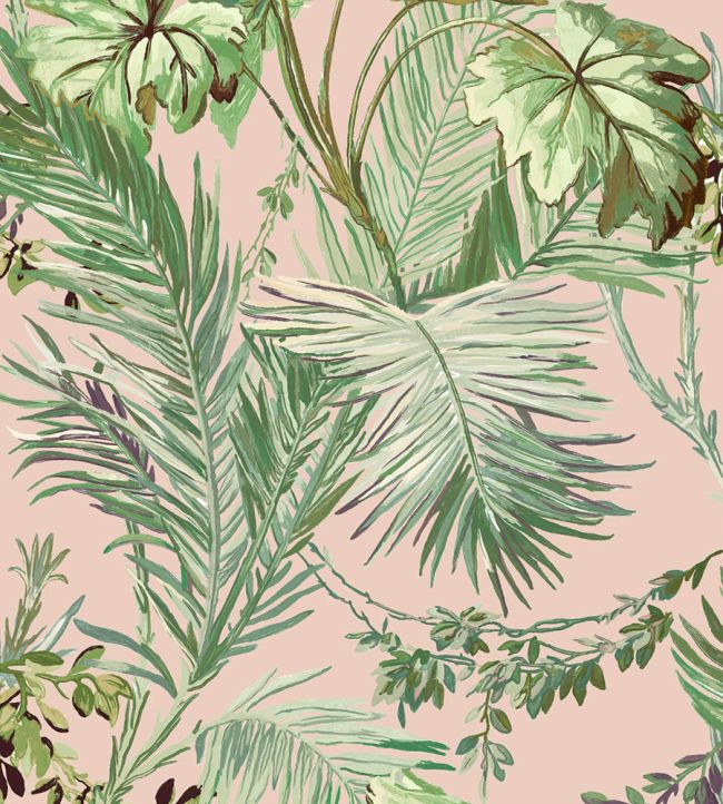 Vegetable Wallpaper by Coordonne Pink