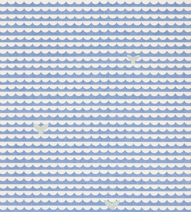 We Sailed Away Wallpaper by Christopher Farr Cloth Cobalt